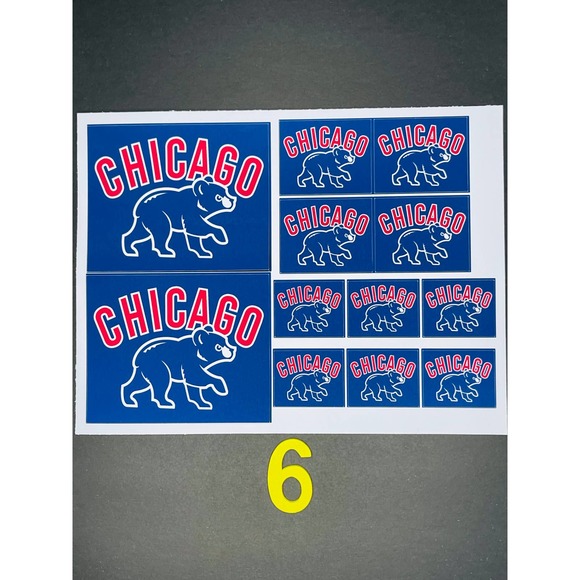 CUBS BASEBALL HIGH QUALITY STICKERS SET BUNDLE - Picture 6 of 10